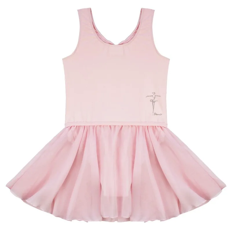 Балетное платье для девочек танцевальное гимнастическое трико без рукавов боди