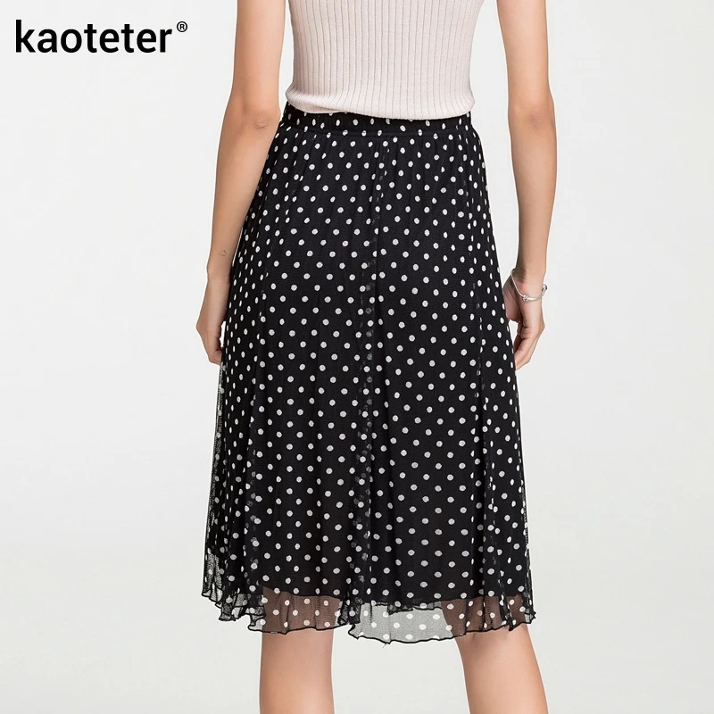 Женская длинная юбка из 100% шелка летняя с двойным принтом чистого шелка|Женские