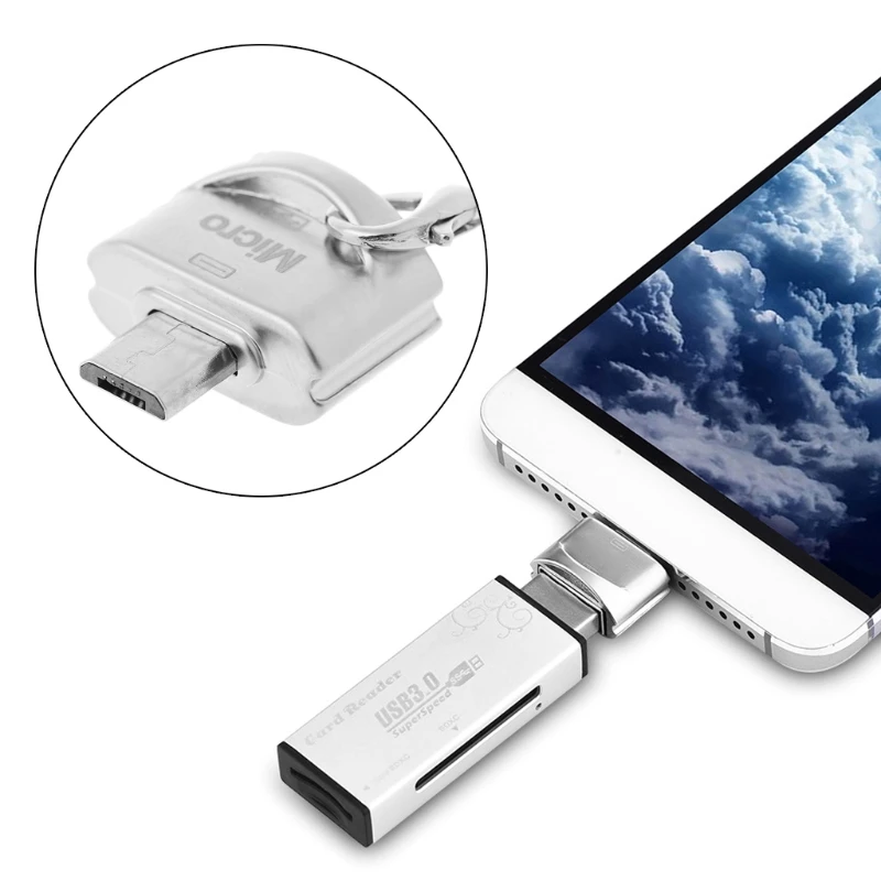 Переходник с микро USB папа на 2 0 A мама OTG цепочкой для ключей|Кабели VGA| |