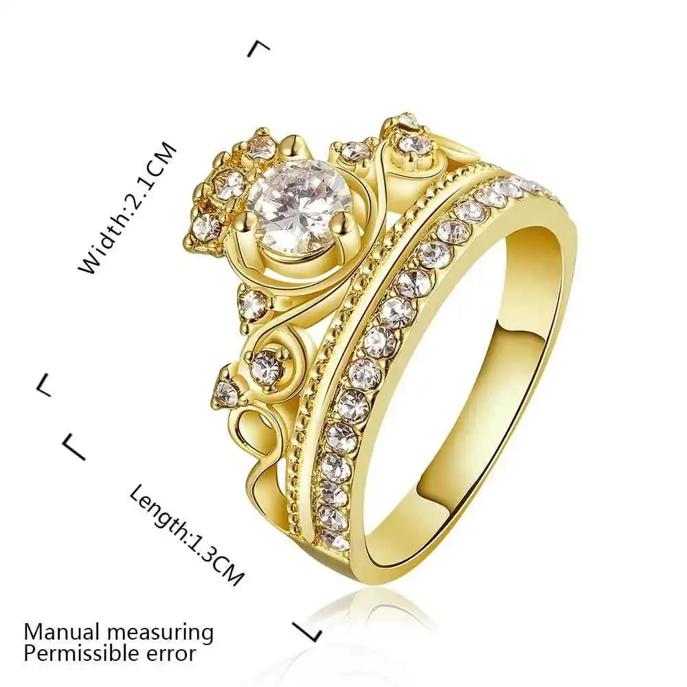 Floating charms!!18K GP Imperial crown wedding ring Bulgary womens girl Jewelry Rings SMTPR678 | Украшения и аксессуары