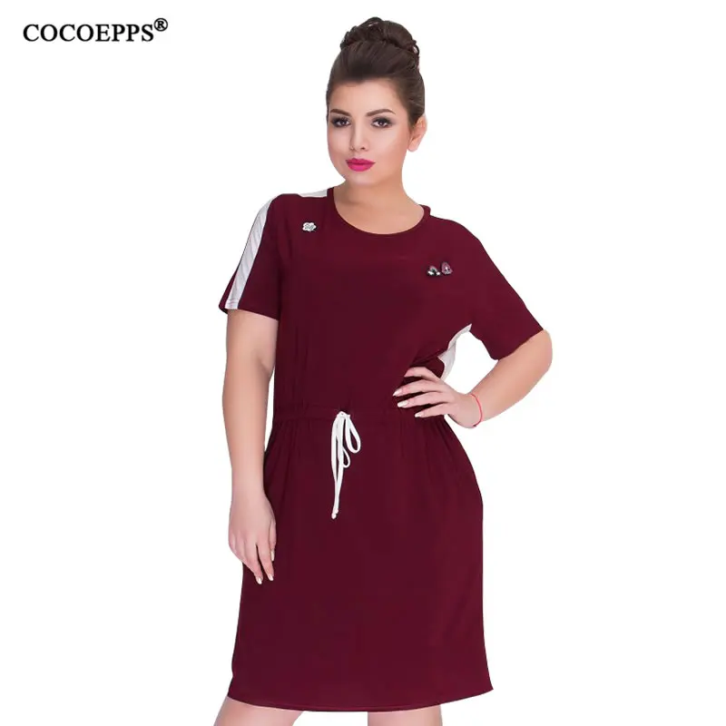 Женское летнее платье с коротким рукавом размеры до 6XL | Женская одежда