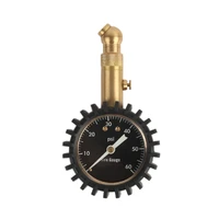 black dial tire air pressure gauge golden measuring tools with rubber protector vehicle tester for car 0 60 psi