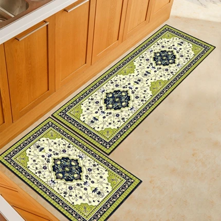 Carpet27 Персидский стиль Коврики для кухни ковры гостиная спальня двери Коврики Классический исследование ванная комната Нескользящие пол кофе - Цвет: Carpet27