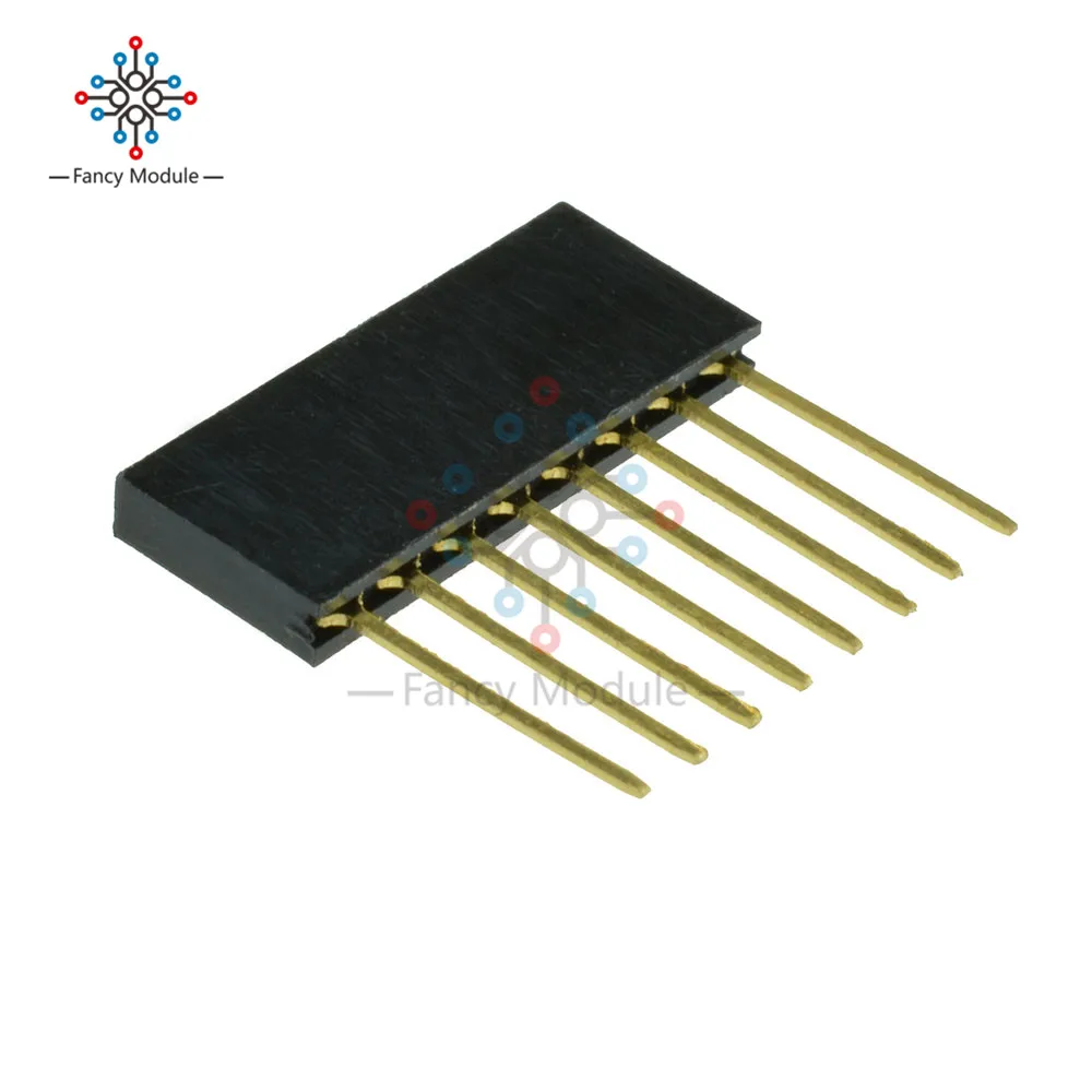 10 шт 8 Pin 2,54 мм штабелируемые длинные ноги Femal Header для Arduino Shield