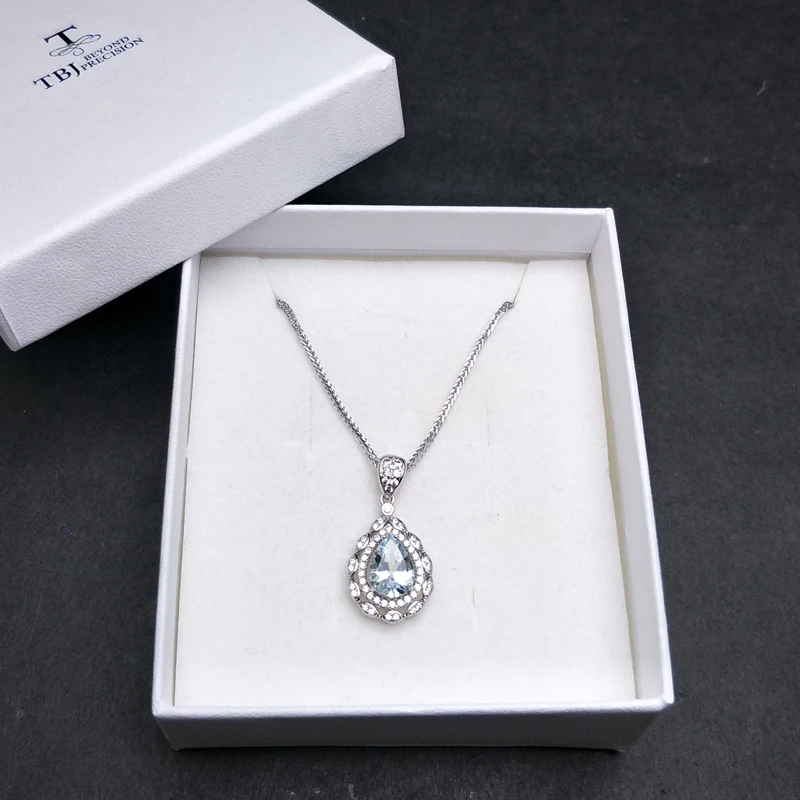 TBJ блестящий кулон грушевидной формы с хорошим цветом натуральный бразильский