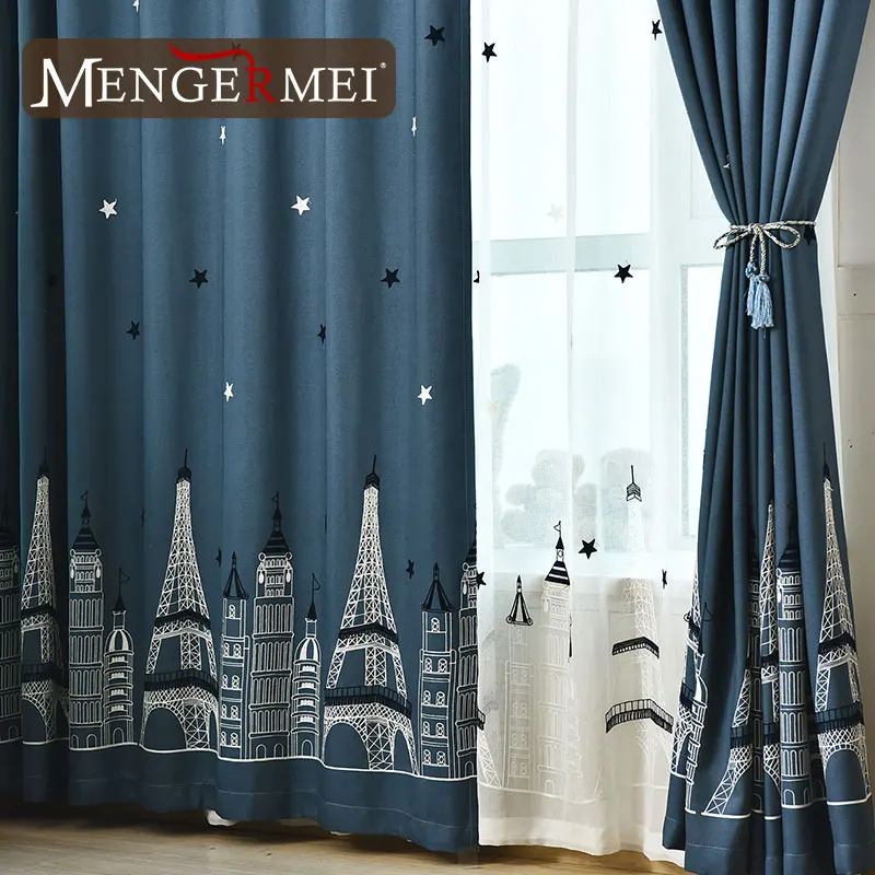 Замок звезды затемненные шторы для гостиной оконные спальни современные детской