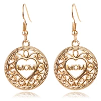 mothers day new gift geometric earrings jewelry brincos elegant gift love letters mom original drop earrings for women
