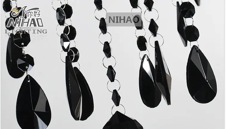 Винтаж черный 15 Arms хрустальная люстра светильник большой американский кованого железа люстра MD2520 L15