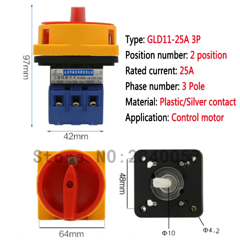 Load circuit breaker/power cut-off combination switch GLD11-25A 3P 2Position ON-OFF Master switch/ Isolator 380V-660V | Обустройство