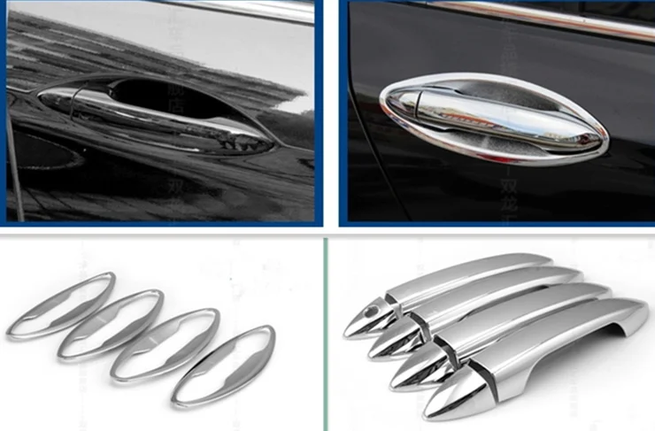 

FUNDUOO For Honda Accord 2014 2015 2016 2017 Chrome Car Door Handle Cover + Cup Bowl auto accessories 12 pcs