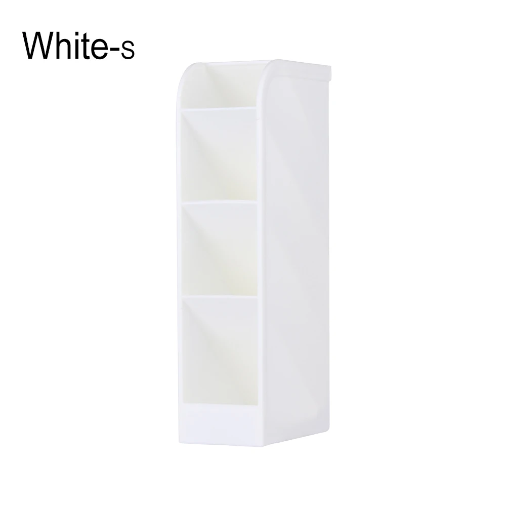 white S Креативный многофункциональный 4 сетки Настольный ящик для хранения косметики подсетка для хранения ручки Чехол Органайзер для макияжа Настольный держатель - Цвет: white S