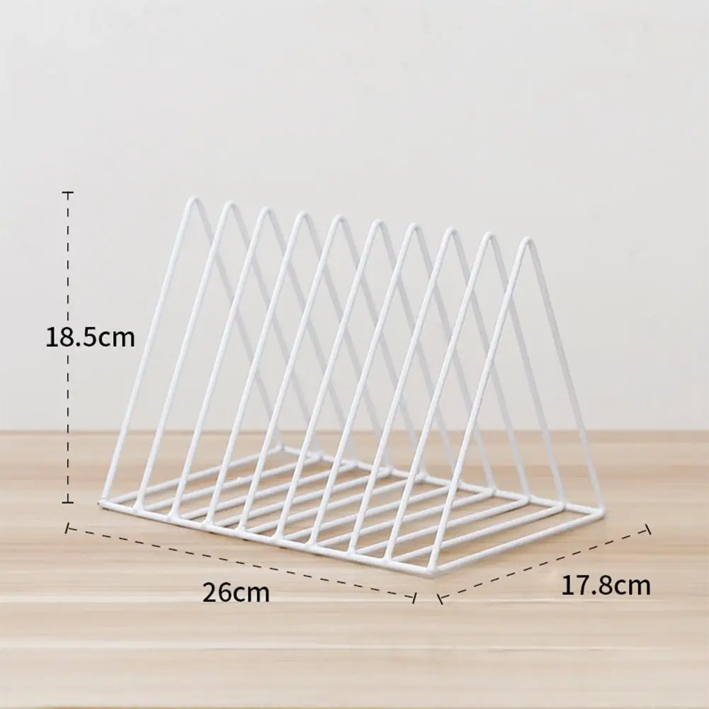 Nordic style wrought iron triangle racks desktop magazine rack books newspaper storage large | Дом и сад