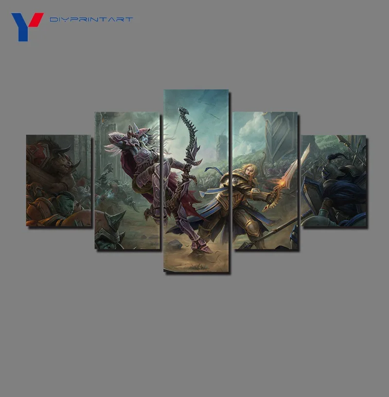 Игра плакаты постеры вау Битва за Azeroth 5 Панель Холст Настенная живопись для