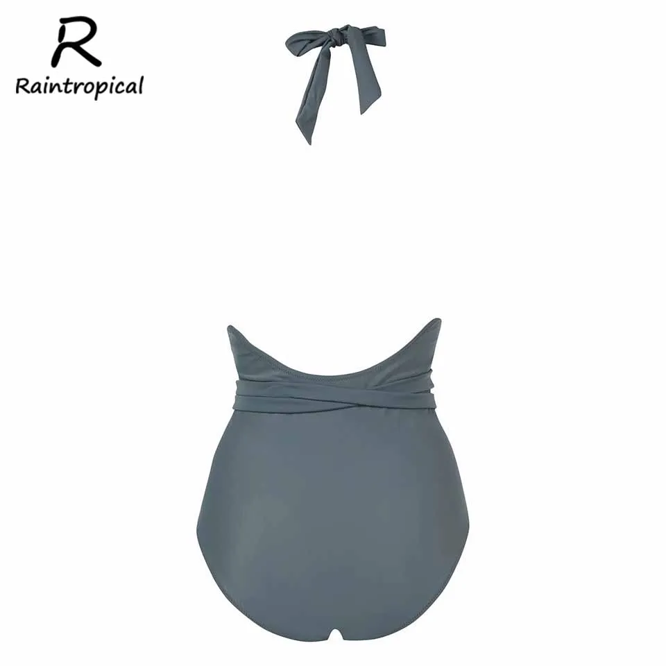 Новинка пикантный женский слитный купальник rainтропический Женский однотонный