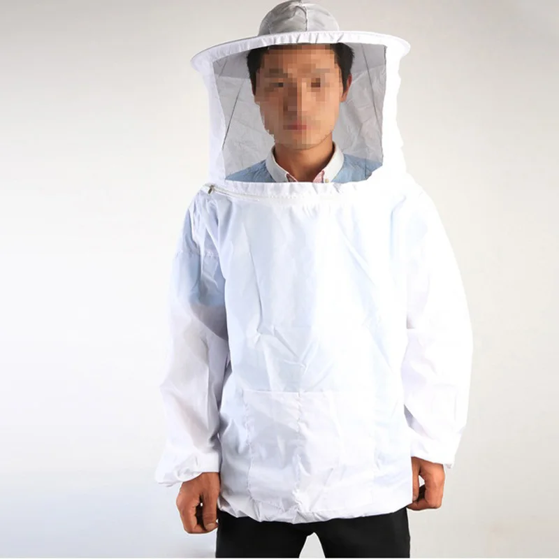 Белая одежда с защитой от пчелы защитная и шляпа черный сетчатый инструмент для