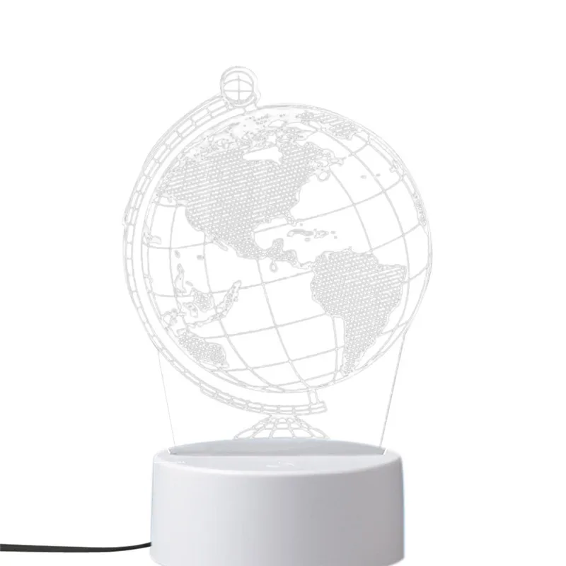 Всемирный документ форма 3D USB Ночной светильник светодиодный стол Украшения в