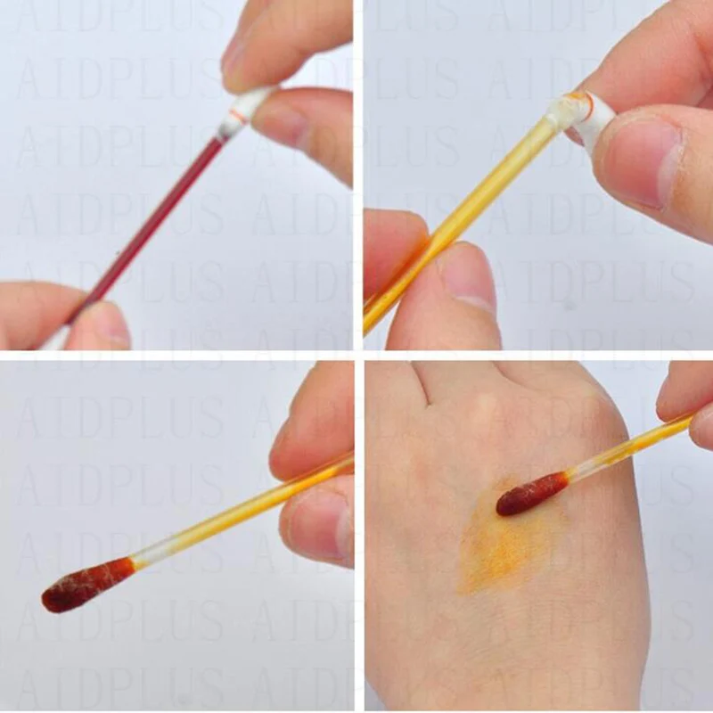 20 шт. двойной Применение одноразовый Медицинский Йод ватную палочку с йодом для