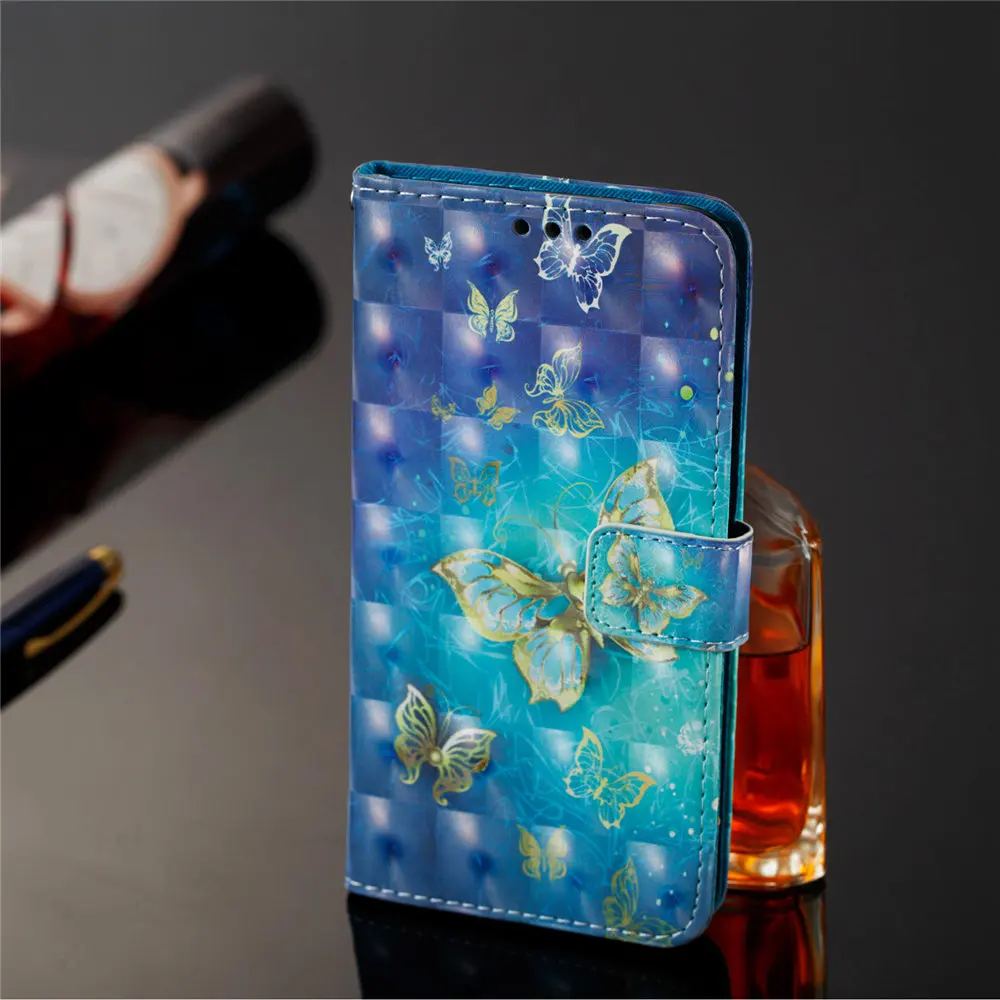 Для huawei Y5 Y7 Prime Y6 Y9 Nova 3i 2i флип-чехол-книжка Стильный чехол-портмоне из кожи Стильные 3D роспись визуальный со слотами для карт - Цвет: 5