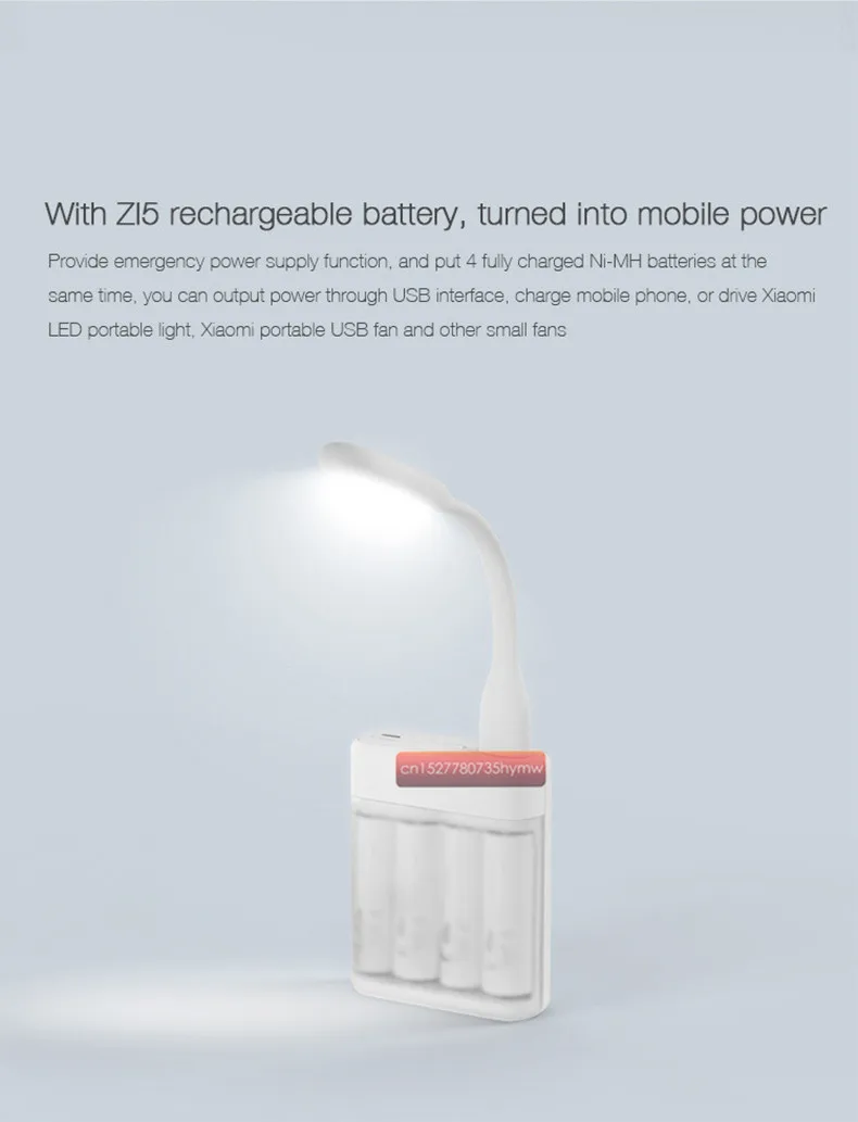 4 шт./лот Xiaomi ZMI ZI7 AAA 700 мАч 1,2 в перезаряжаемый Ni-MH аккумулятор Xiaomi ZIM power Bank Аккумулятор/с 4 слотами смарт-зарядное устройство