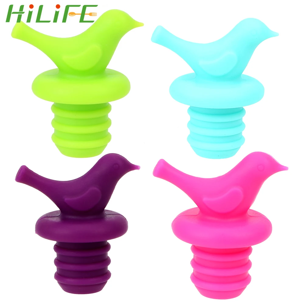 Силиконовая пробка для бутылок HILIFE креативный дизайн с птицами 1 шт. безопасные и