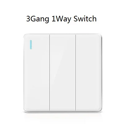 3gang 1way 86 Тип, стандарт США, Великобритании, настенный выключатель, 1 банда, 2 банды, 3 банды, 4 банды, 1Way, 2Way, настенный светильник, переключатель, 20A, 45A, розетка переменного тока, британская розетка - Цвет: 3gang 1way