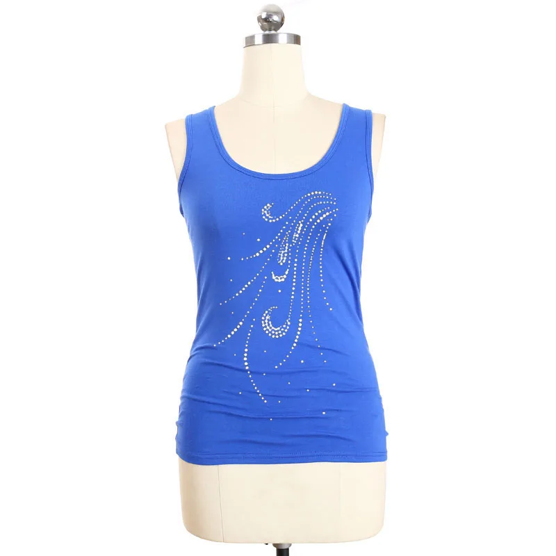 Женская хлопковая футболка без рукавов с бриллиантами|Футболки| |