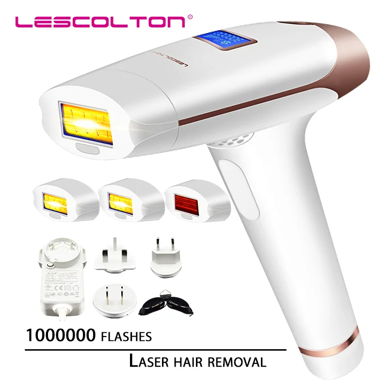T009i four lamps 700000 раз, 3в1, лазерный эпилятор lescolton depilador, Эпилятор IPL, эпилятор для удаления волос с ЖК-дисплеем, лазерный триммер для постоянного бикини - Цвет: T009i four lamps