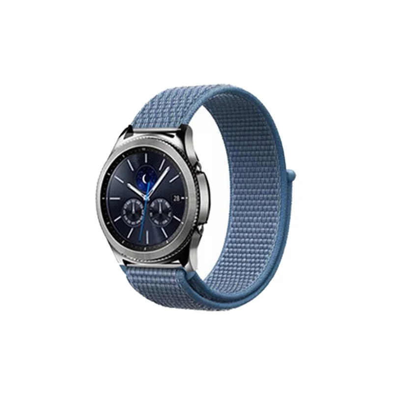Синий Нейлоновый ремешок для часов 22 мм 20 мм ремешок для huawei GT/Magic для samsung Galaxy Watch 46 мм/42 мм/Active для Amazfit Bip для Garmin 245 - Цвет: Синий