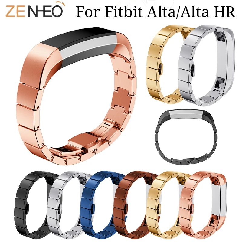 Ремешок для часов из нержавеющей стали для Fitbit Alta/Alta HR браслет с застежкой-бабочкой сменный ремешок для наручных часов высокого качества