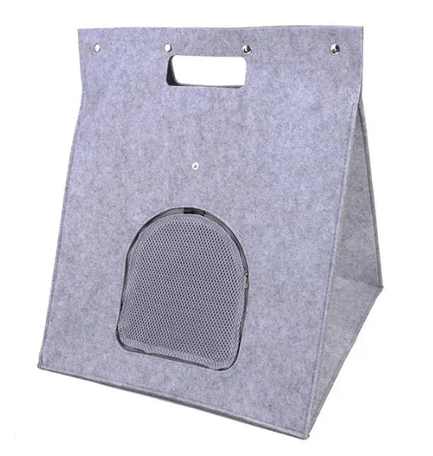 HIPET Войлок щенок кошка Гнездо Дом складной моющийся Открытый Портативный Pet Carrier клетка маленькие собаки котята спальная кровать пещера