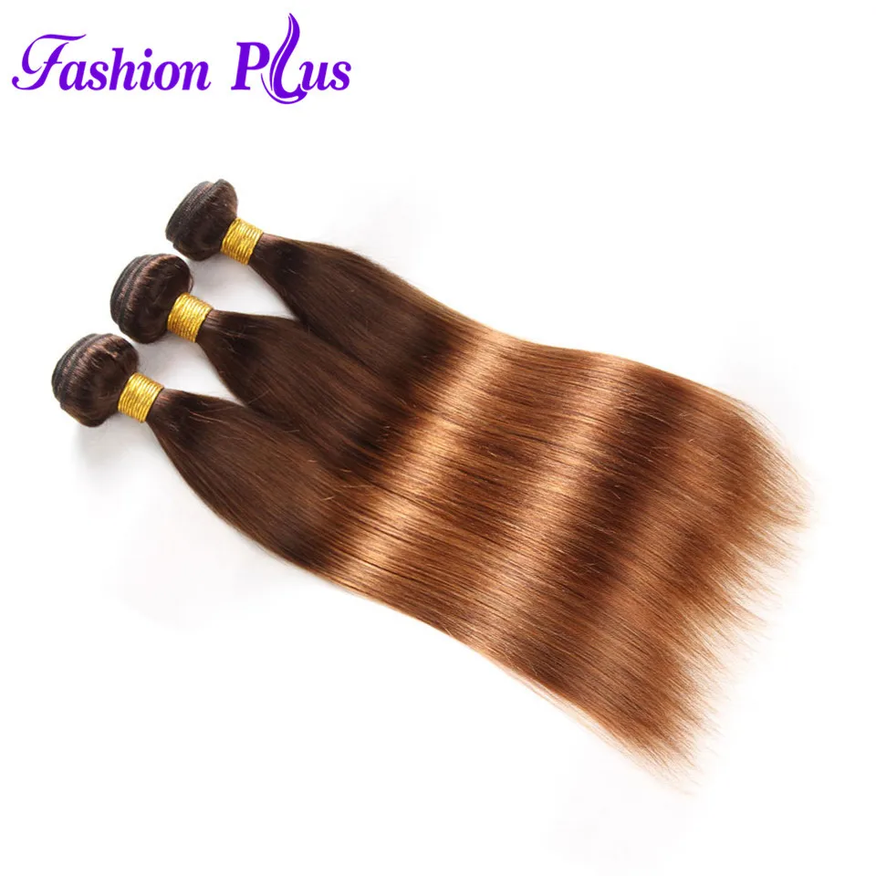 Мода плюс прямое, Омбре remy волосы# T4/30 12-26 '' человеческих волос пучки бразильских локонов переплетения пучки Tissage Bresilien