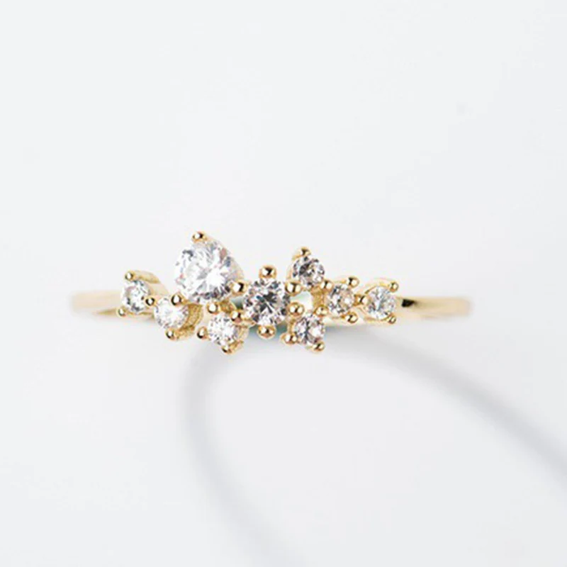 2018 женские кольца 1 шт. Модные прозрачные простое кольцо циркония Простые Кольца