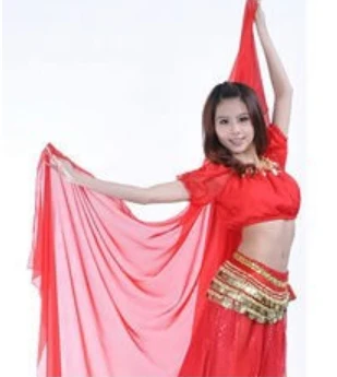 2018 Hot Popular Belly Dance Chiffon Big Veil Shawl Scarf Gold Trim for Women on Sale 240*120 cm | Тематическая одежда и