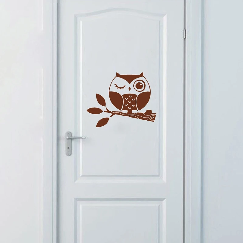 Малый размер с милой совой наклейки винил Сова на Branch для девочек Ноутбук