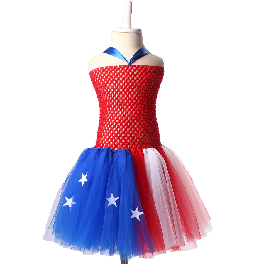 Ksummeree 4th of July Girls Tutu Dress American Flag Baby Girl Patriotic Photo Prop Birthday Party Costume TS124 | Детская одежда и