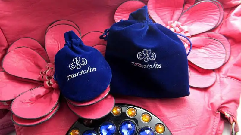 

customized printed logo gift velvet pouch with drawstring/jewelry small gift bag