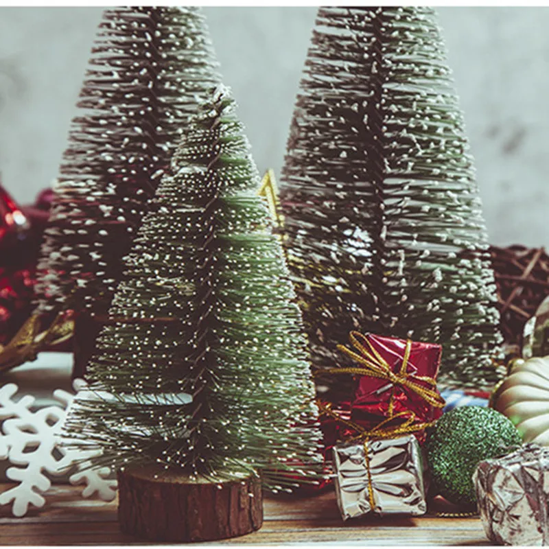 Маленькое дерево сосны иглы Arbol De Navidad Рождественская елка орнамент рождественские украшения для держатель для стакана Noel год