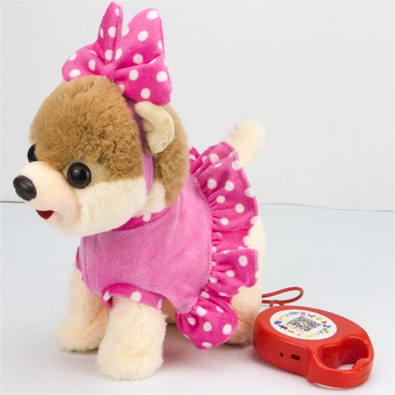 Электрическая прогулочная собака 1 песня, плюшевая игрушка, мягкая игрушка-животное, Электронная музыкальная собака, поводок, игрушка для д... от AliExpress WW