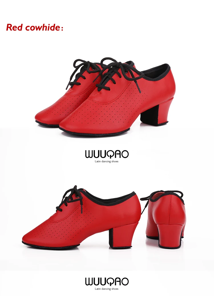 Women's Leather Latin Dance Shoes Ballroom Dancing Shoes Soft Sole Sailor Dance Shoes Adult Practice Dance Shoes Of Cloth