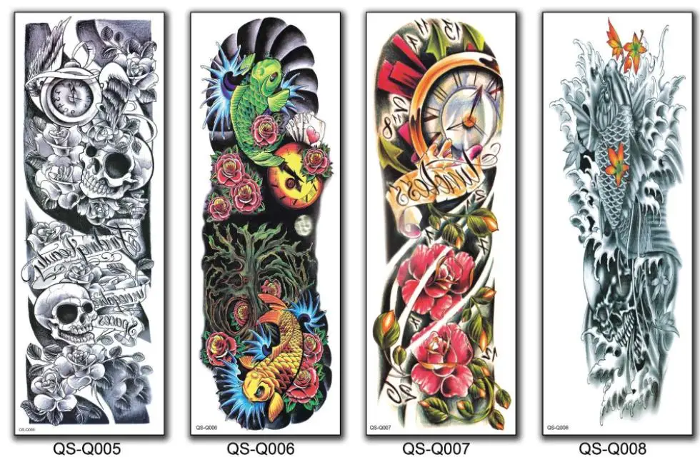 58 стиль большая рука рукав Татуировка непромокаемая временная татуировка