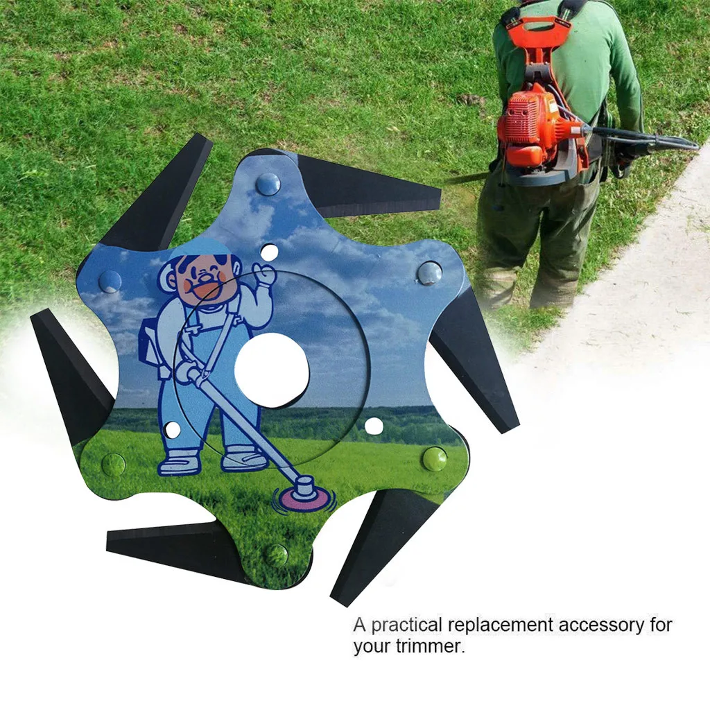 2019 Lawn Mower Grass Eater Trimmer Head-Brush Cutter Tool 6 Steel Razors Garden Saw blade accessories grass head trimmer mower | Дом и сад