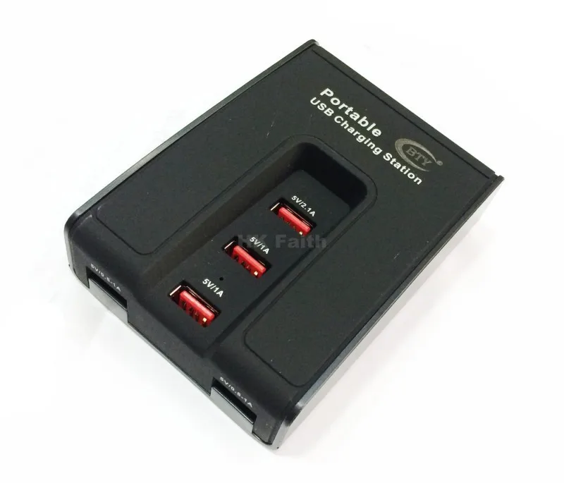 USB 5-Port Charging Station 100-240V 50/60Hz US/EU Charger Output DC 5V5A 5USB Mobile Tablet BTY M3005 | Электроника