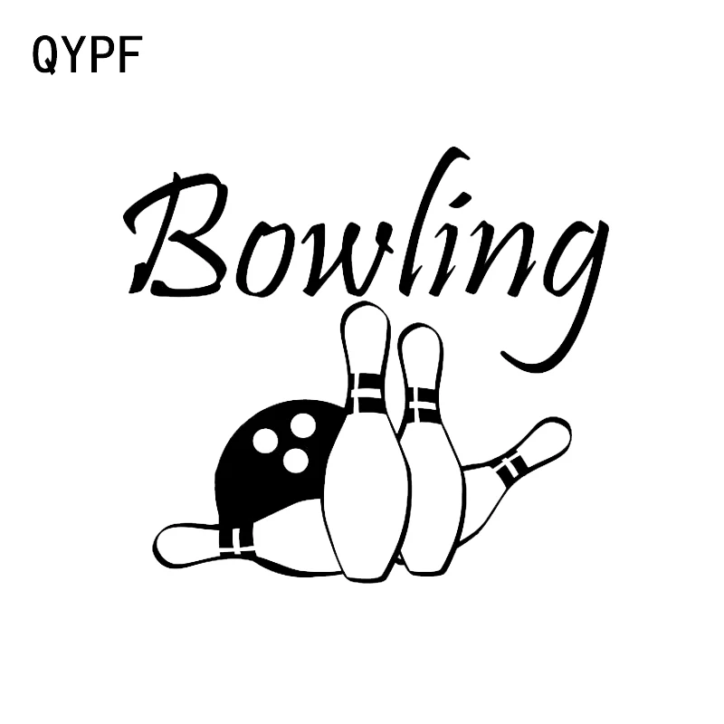 QYPF 14 5*13 см Боулинг Декор виниловая Автомобильная наклейка черный/серебристый