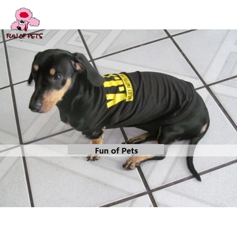 Summer VIP Style Cotton Dog Shirt Cool Clothes Cute Pet Products (XS-L Black) | Дом и сад