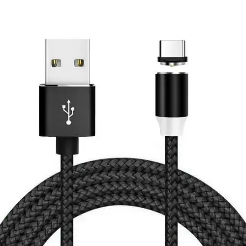 1 м Магнитный Micro USB кабель и usb type-C кабель для синхронизации данных металлический светодиодный магнитный зарядный кабель USB C - Цвет: Typec Random