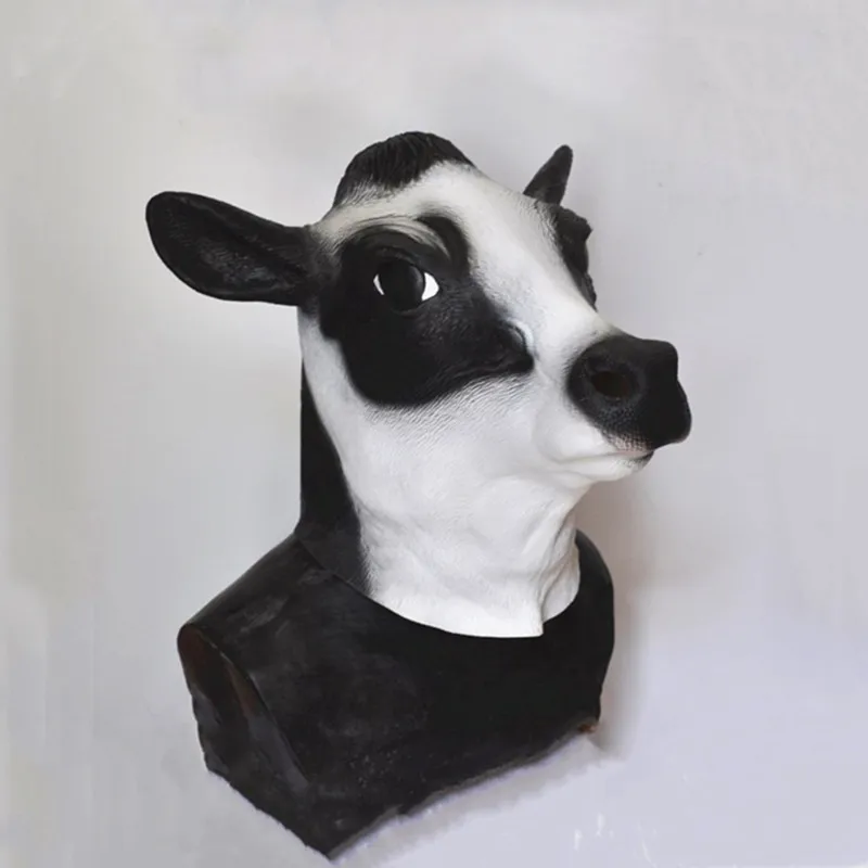 Hot selling Realistic Animal Mask Full Overhead Cow Head for Halloween Party | Masks