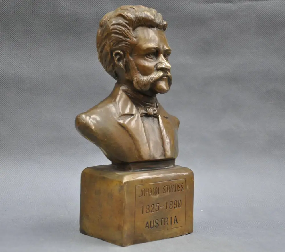 8 &quotАвстрия великий музыкант Иоганн Штраус Бюст Бронзовая статуя|statue|statue bronzestatue