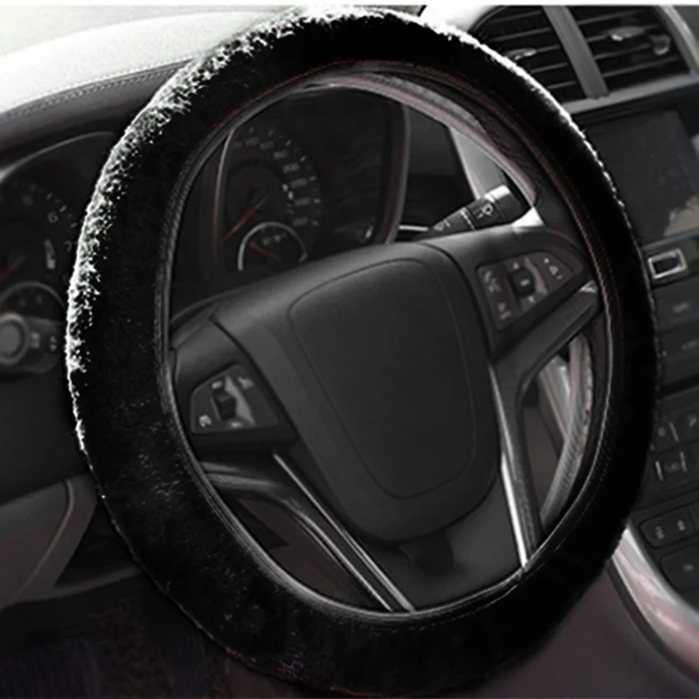 Автомобильный Универсальный Зимний защитный чехол на руль плюшевый мягкий