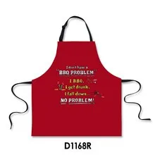 FORUDESIGNS King of The Grill барбекю Смешные фартуки для мужчин кухня поварской работы красный черный костюм дизайн использует Domesticas Criativas