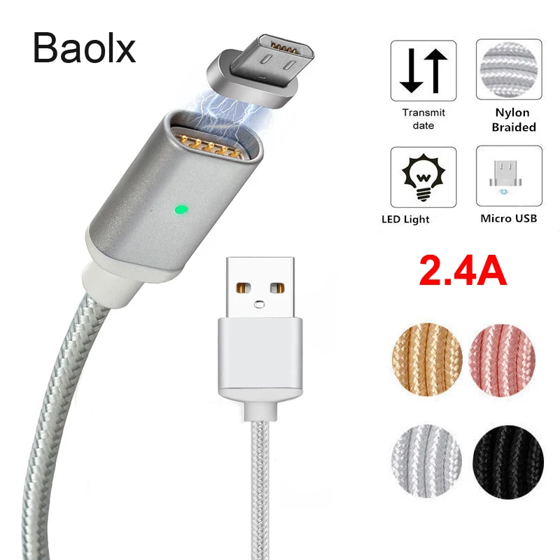 Магнитный адаптер Micro USB шнур для быстрой зарядки телефонов Samsung Galaxy S3 S4 S6 S7 Edge Note 5 4